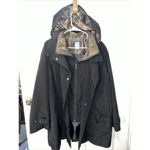 Miss Gallery Black Full Zip Coat Hoodie Womens Size 1X